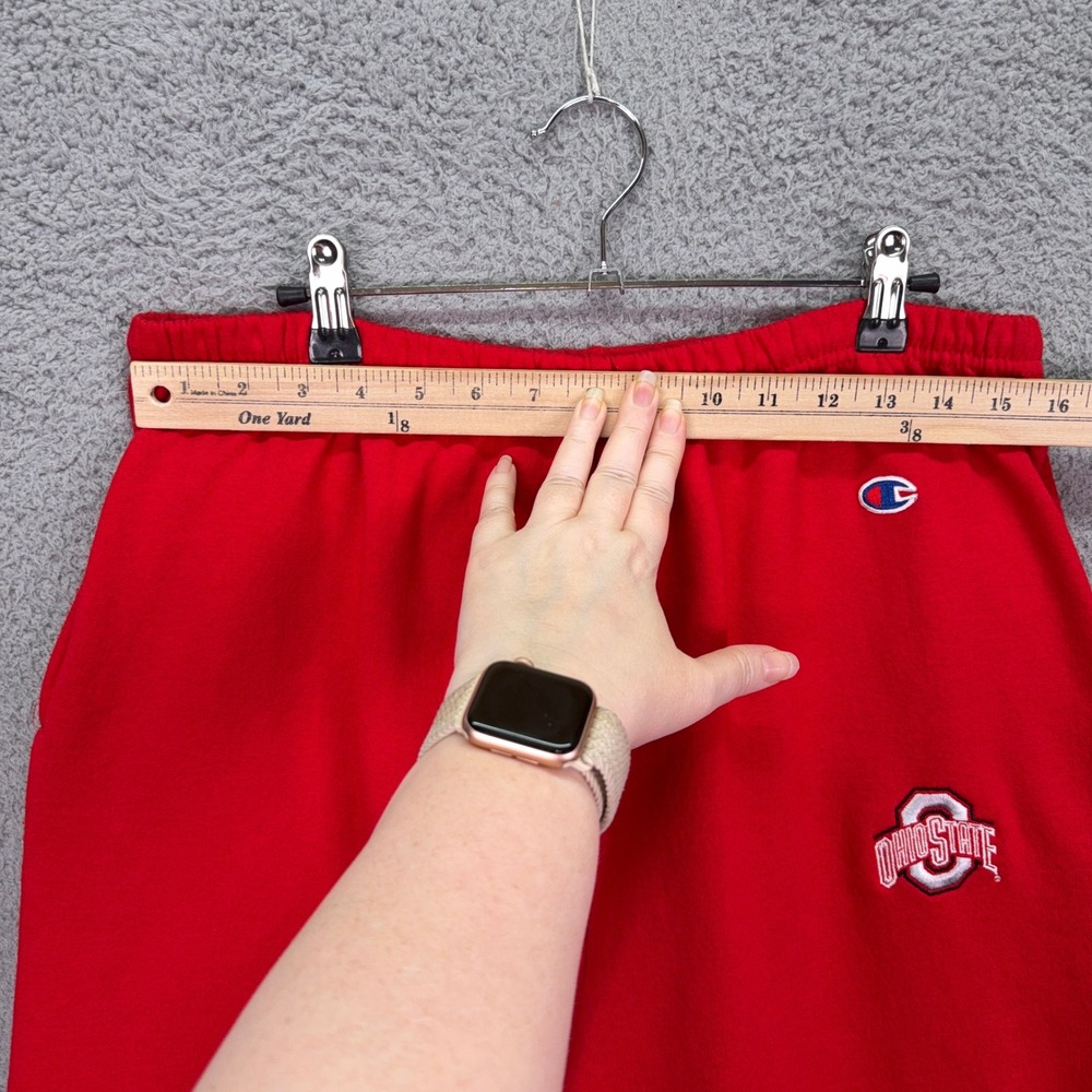 Ohio State Buckeyes Sweatpants Mens XL Red Fleece Joggers Champion NCAA OSU - Picture 8 of 12